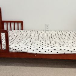Toddler Bed + New IKEA Mattress + Protector + Bedsheet