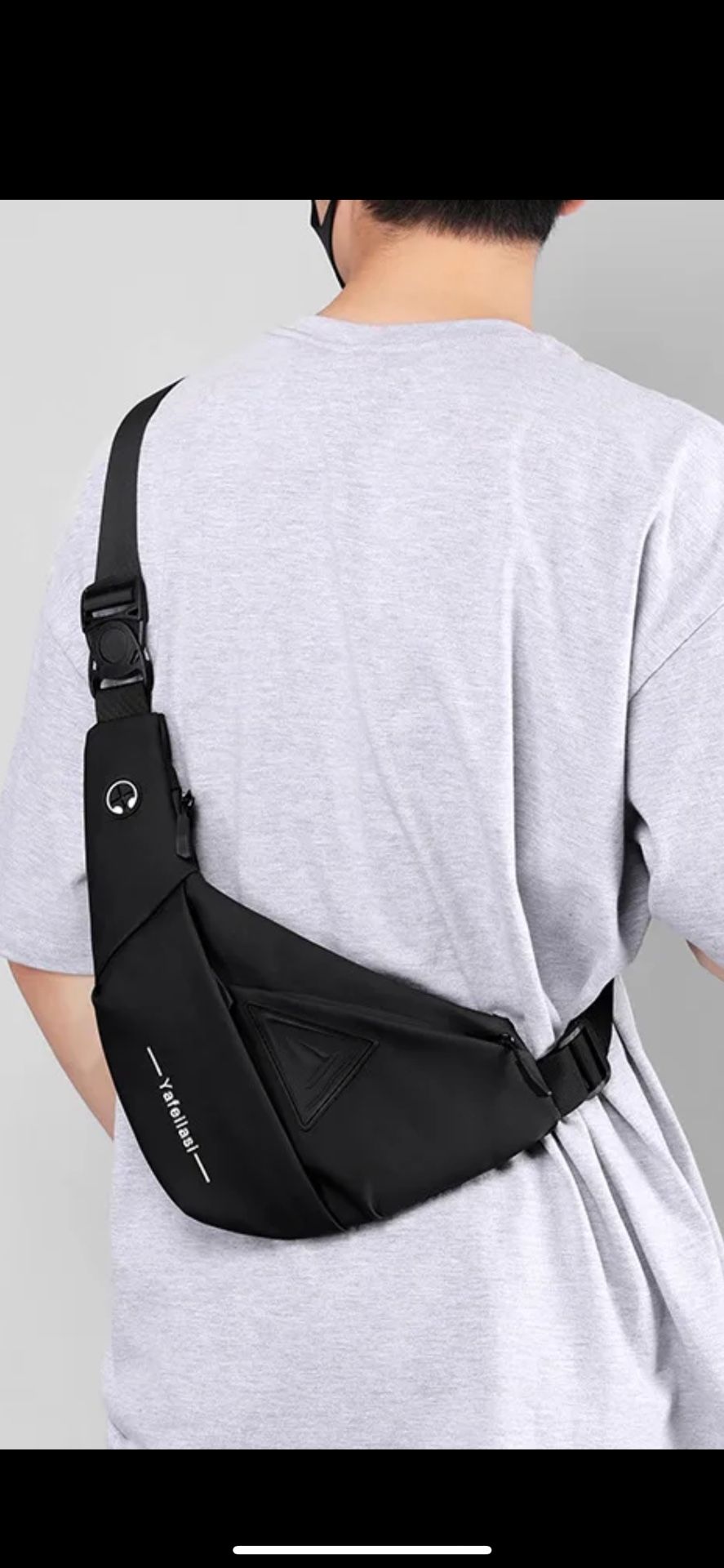 Black Slim Crossbody Sling Backpack with Multiple Inner & Outlet Zipper Pockets $20 BRAND NEW LAST ONE