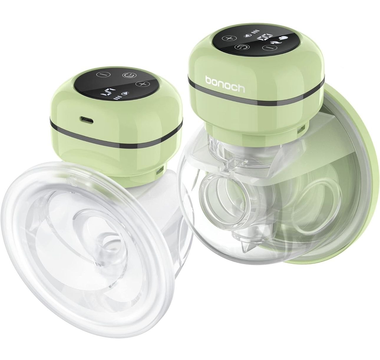 Electric Breast Pump Hands Free, Wearable Breast Pump Portable Hands Free with Dust Cover Travel Friendly, Nipple Ruler and 19+22+26mm Flanges, 3 Mod