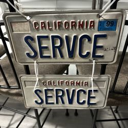 Vanity License Plate Service Truck