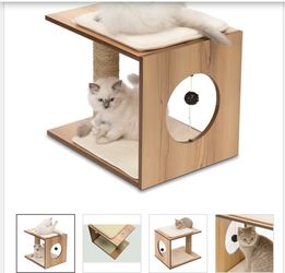 Catit Vesper Stool Cat Tree, Walnut