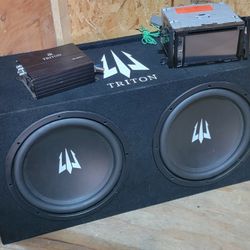 Pioneer radio And Subs With Amp