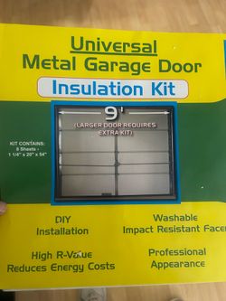 Universal metal garage door insulation kit