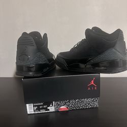 Nike Air Jordan 3 Retro Black Cat 2025 CT8532-001 Size 9.5
