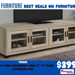 Long Tv Stand In Black Or Light Wood Brand New 