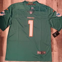 Tua Nike Dolphins Jersey Size Large 