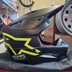 New Alpinestar Mx Dirtbike Atv Utv Quad Helmet Med, Large, And XL