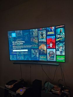 Samsung Curved Smart TV Large Screen with Curved Samsung soundbar