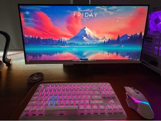 White 34” CRUA Ultra Wide 1440 Monitor