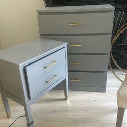 Grey Night stand & Dresser