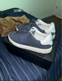 Versace Greca Sneakers Navy Suede Size 42