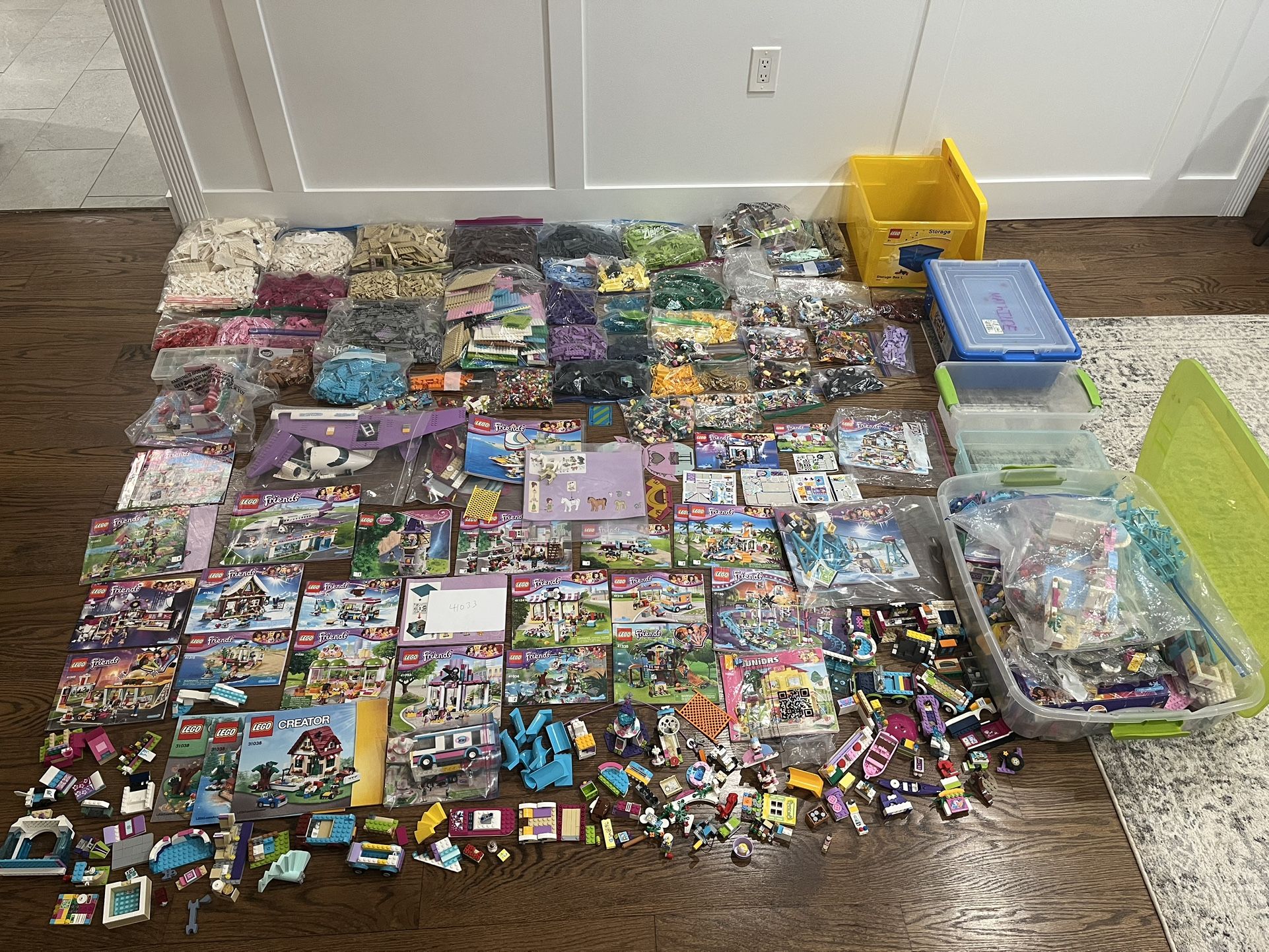 LEGO Friends HUGE COLLECTION Multiple Sets Figures Animals Baseplates Accessories Manuals Sorted By Color See Pics! Great Value