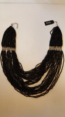 a.n.a. black bead necklace