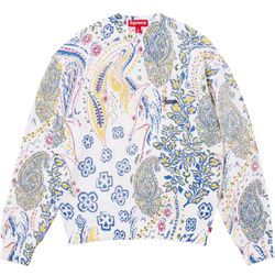 Supreme Printed Paisley Sweater ‘White’ New Size XL