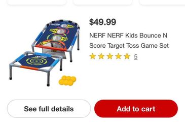 Nerf Kids Bounce N Score Target Toss Game Set