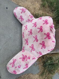 Pink Bow Print Reading Pillow