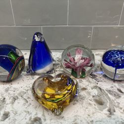Blown Glass Paperweights 25 Each