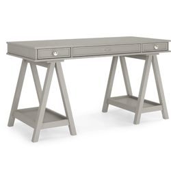 Rooms To Go Sawhorse Desk Table With Drawers New