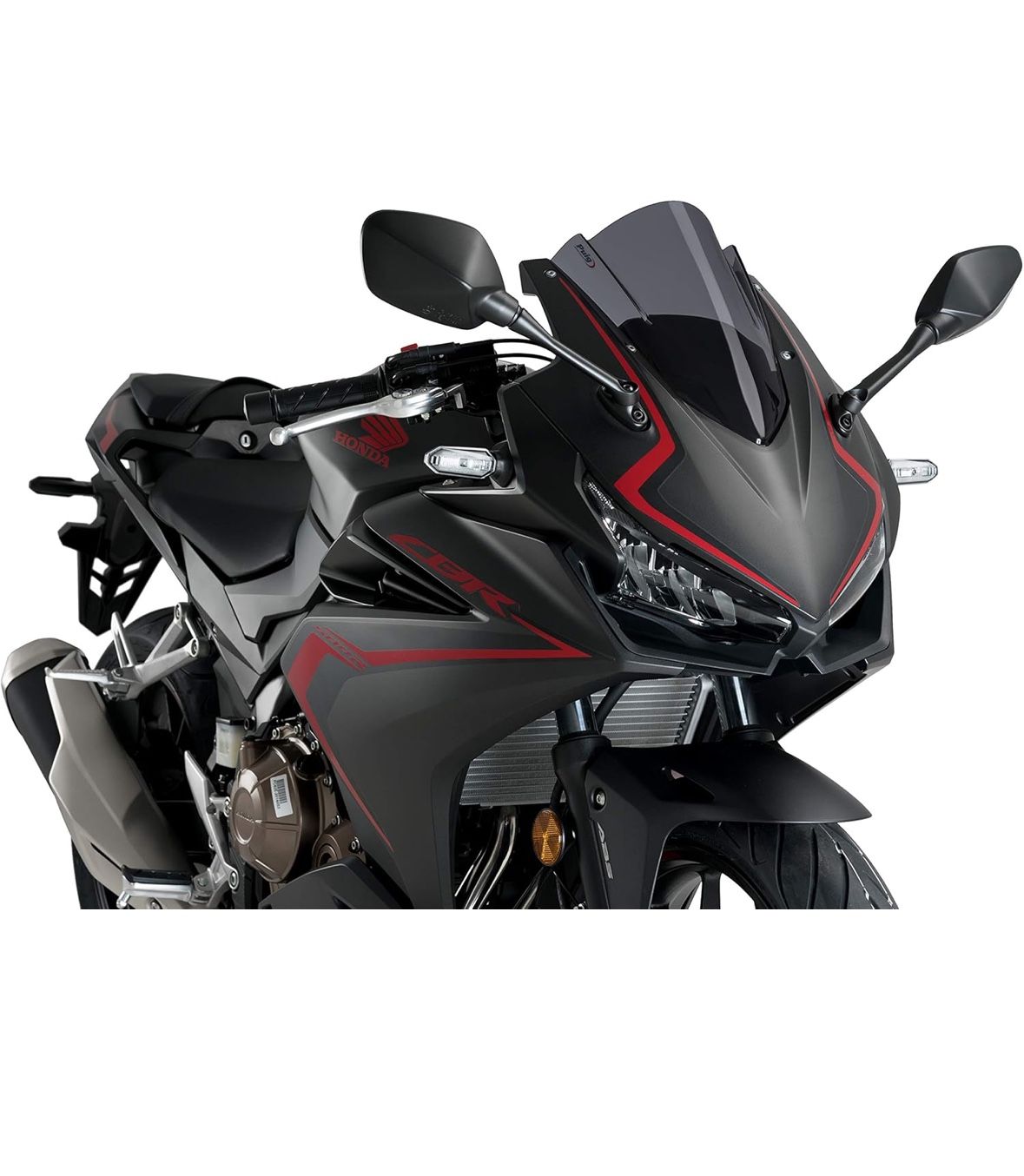 PUIG Dark Smoke Z Racing Windscreen for 2019-2023 Honda CBR500R/RA Models 3613F