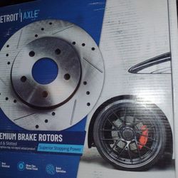 Detroit Axle Premium Drilled And Slotted Front And Back Brack Rotors