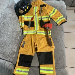 Fireman Toddler Outfit Kids  Size:4-5