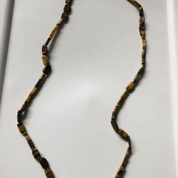 Natural Tigers Eye 28” Necklace