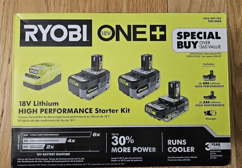 Ryobi 18V HP Battery Set
