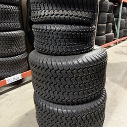 Lawnmower Tire Set, 15x6-6 20x10-8