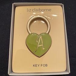 Letter ‘A’ Heart Key Ring