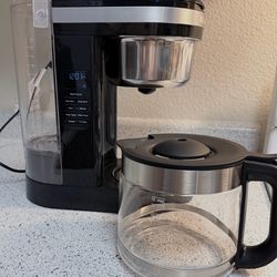 KitchenAid KCM1208OB 12 Cup Filter Coffee Machine Black Stainless Programmable