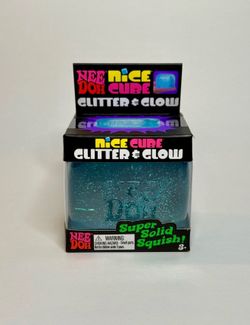 NeeDoh Nice Cube Glitter & Glow BLUE & Pink