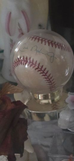 Autographed Baseball in Display Case