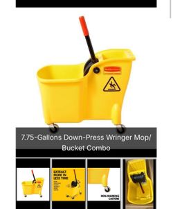Rubbermaid Commercial 7.75-Gallon Mop Bucket with Wringer