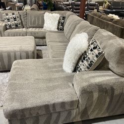 Large Sectional Sofa With Ottoman 