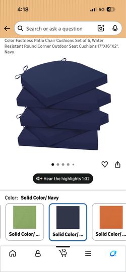 New 3 Outdoor Chairs Cushions Waterproof