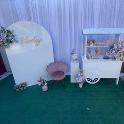 Candy Cart, Backdrops, Flower Walls, Covers 