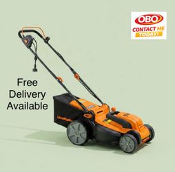 OBO LawnMaster MEB1216K Electric Lawn Mower 16" 12AMP, Black & Orange