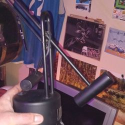 Newer Deigner Self Leveling Black Steel Adjustable Table Lamp