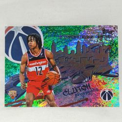 2025-26 Tre Johnson Topps Clutch City Prospects Green Holo Rookie 87/99 