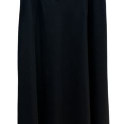 TALBOT’S Women’s Sz 14 Vintage Black Wool Long A-Line Maxi Skirt Made In USA
