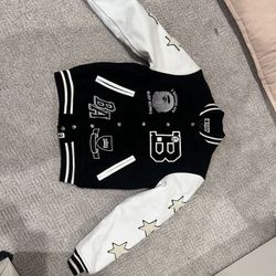 Bape Varsity Leather Sleeve Jacket