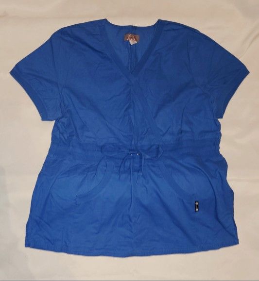 Koi Comfort Scrub Top In Royal Blue Size 2Xlarge