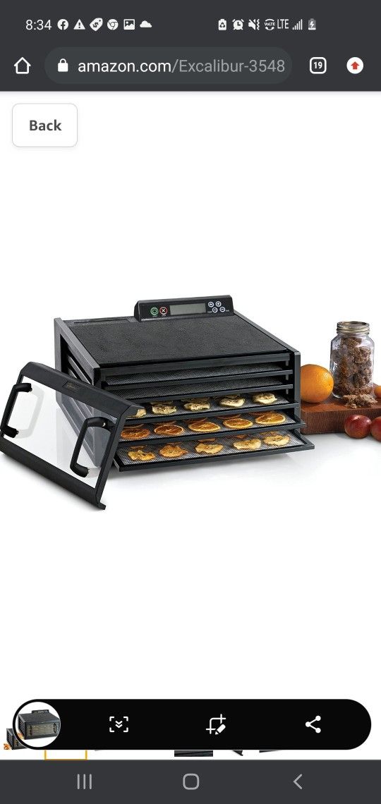 $150 EXCALIBUR 3548CDB ELECTRIC 5-TRAY FOOD DEHYDRATOR