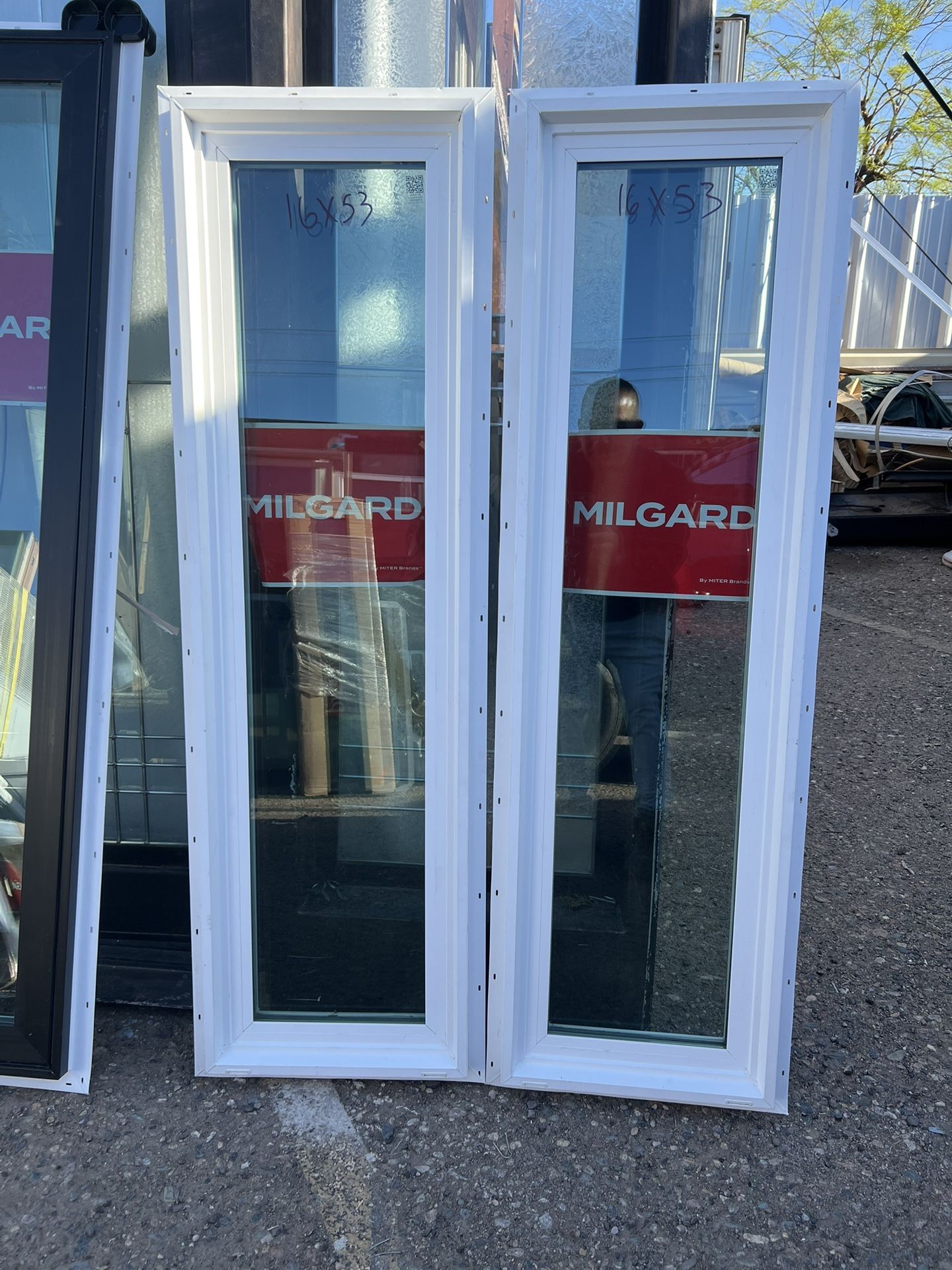 2-picture Glass Windows 16x53 Each $380