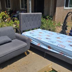 Twin Bed And Sofa