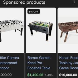 Name Brand Stryker Foosball Table/Sealed In Box