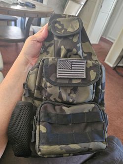 Tactical Camo Sling Bag with MOLLE