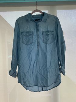 Denim Wash Tunic Top