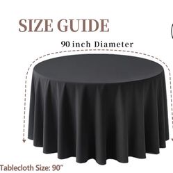 Black Round and Fitted Table Covers 