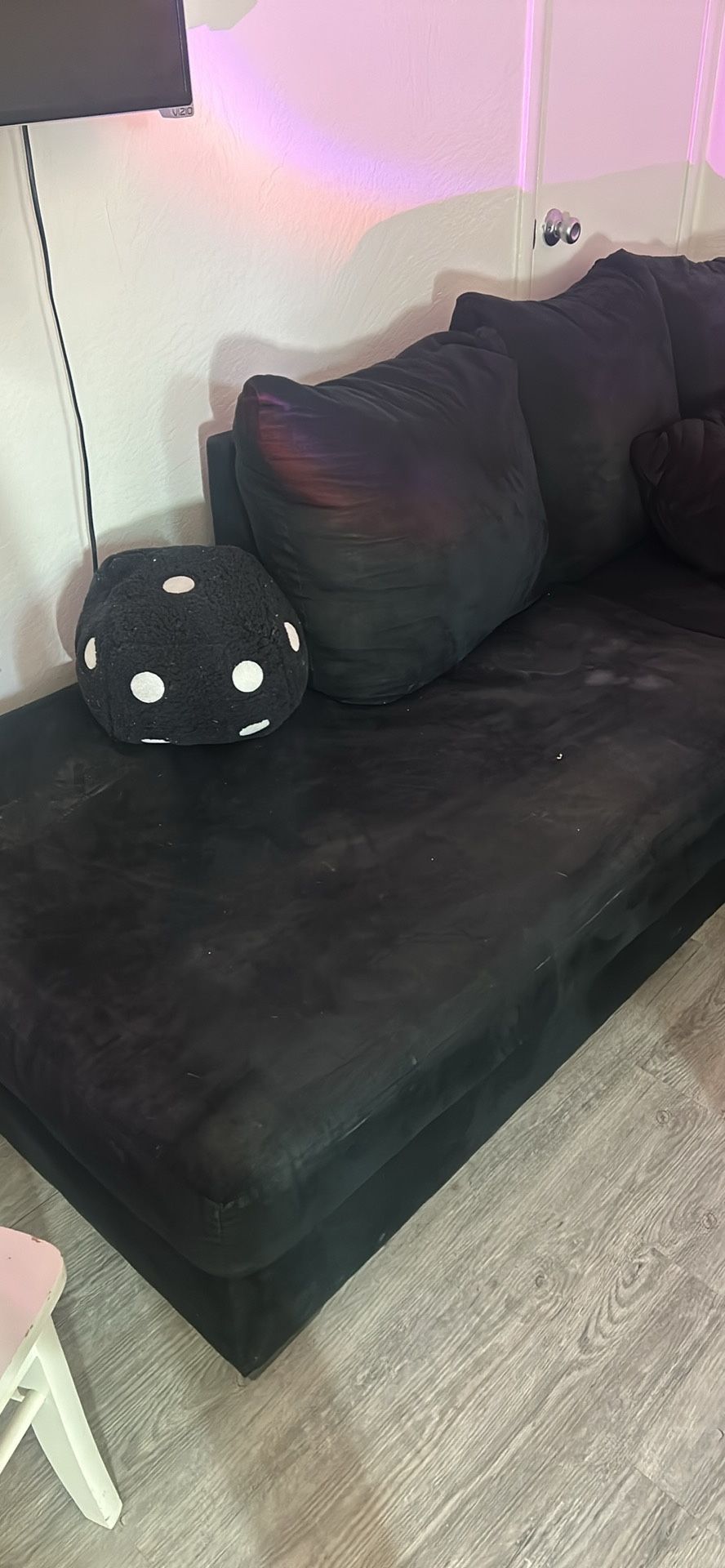 L Sectional Black Couch
